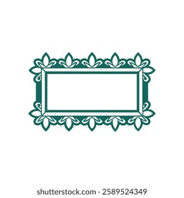 Wedding card decorative frame vector element.