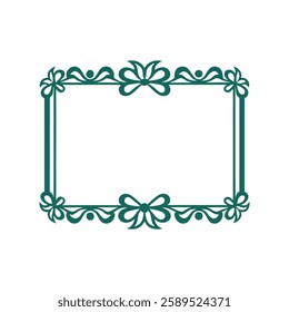 Wedding card decorative frame vector element.