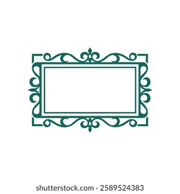 Wedding card decorative frame vector element.