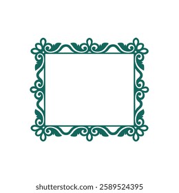 Wedding card decorative frame vector element.