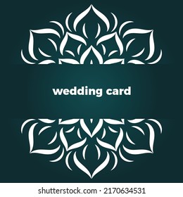 Wedding card design with beautiful mandala pattern