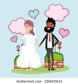 wedding card design cartoon