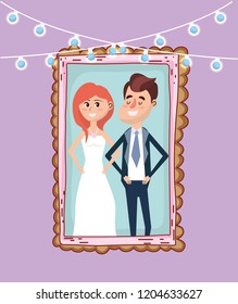 wedding card design cartoon