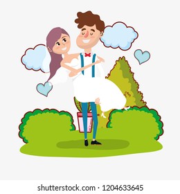 wedding card design cartoon