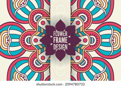 Wedding card design with mandala