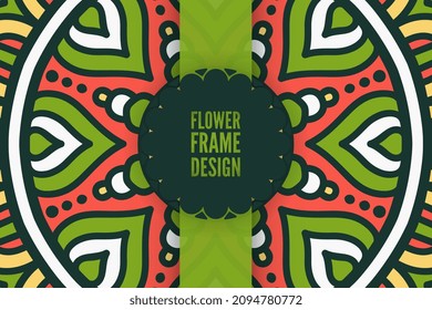 Wedding card design with mandala