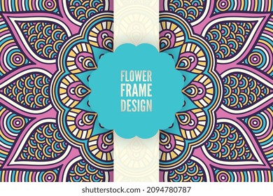 Wedding card design with mandala