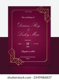 Wedding card design, modern card design