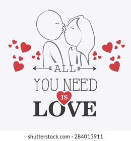 Wedding card design over white background, vector illustration.