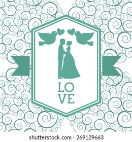 wedding card design, vector illustration eps10 graphic