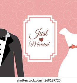 wedding card design, vector illustration eps10 graphic