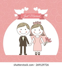 wedding card design, vector illustration eps10 graphic