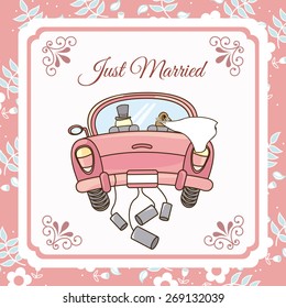 wedding card design, vector illustration eps10 graphic