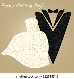 Wedding card, elegant style