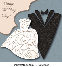 Wedding card, elegant style