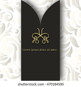 Wedding card, elegant style