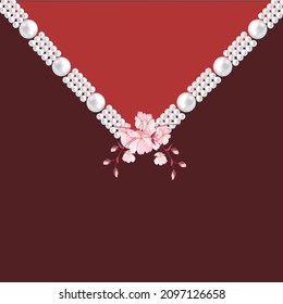 wedding card envelope. Pakistani and Indian wedding card envelope. card envelope template in maroon color. pearls decorative wedding card envelope. 