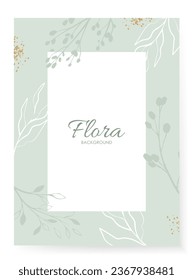Wedding card with floral decorative borders. Beautiful orchid flowers. Save the Date. Vector beautiful watercolor plants, leaves and flowers for elegant modern greeting card