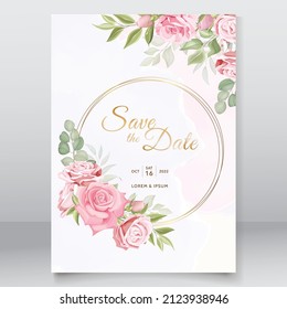 wedding card with floral design