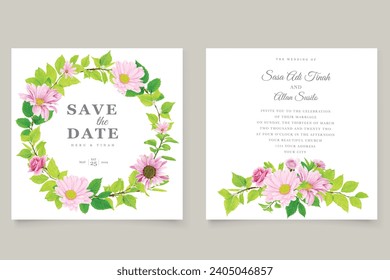wedding card floral ornament design