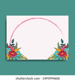 wedding card  floral pattern for invitation