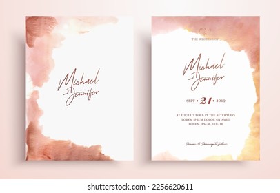 Tarjeta de matrimonio con textura de arte fluido. Fondo Pastel con efecto de ondas abstractas. Imagen líquida de tinta de alcohol con flujos y líneas. Pinturas de tinta para decoración de bodas, invitaciones, plantillas de diseño