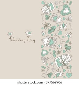 Wedding card  , hand drawn