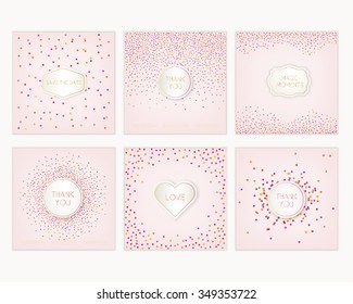 Wedding card
hand drawn vector card collection, card template for invitation, greeting, party, wedding, save date, Christmas. Logo collection and identity elements. Love, thank you