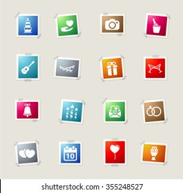 Wedding card icons for web