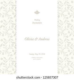 Wedding card, invitation card svg