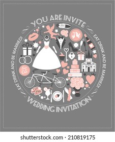 Wedding card invitation.