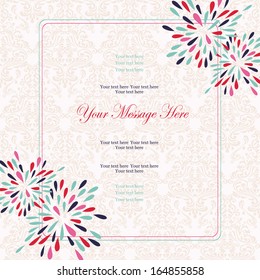 Wedding card or invitation with abstract  background 