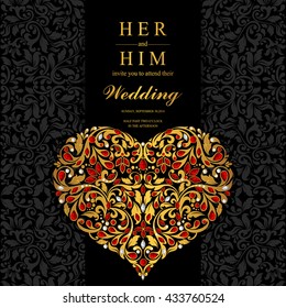Wedding card, invitation card, or card with abstract background. Islam, Arabic, Indian, Dubai.