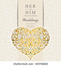 Tarjeta de matrimonio, tarjeta de invitación o tarjeta con fondo abstracto. Islam, árabe, indio, Dubai.
