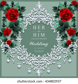 Wedding card, invitation card, or card with abstract background. Islam, Arabic, Indian, Dubai.