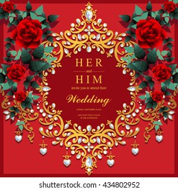 Wedding card, invitation card, or card with abstract background. Islam, Arabic, Indian, Dubai.