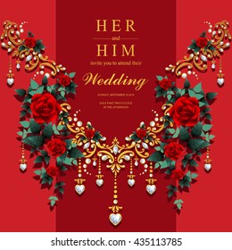 Wedding card, invitation card, or card with abstract background. Islam, Arabic, Indian, Dubai.