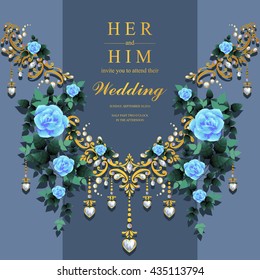 Wedding card, invitation card, or card with abstract background. Islam, Arabic, Indian, Dubai.