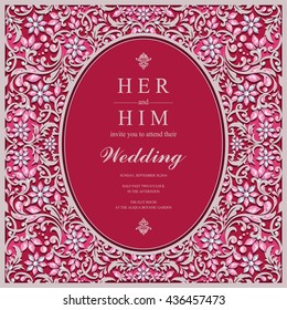 Wedding card, invitation card, or card with abstract background. Islam, Arabic, Indian, Dubai.