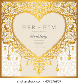 Wedding card, invitation card, or card with abstract background. Islam, Arabic, Indian, Dubai.