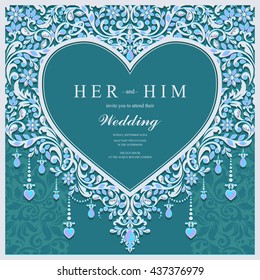 Wedding card, invitation card, or card with abstract background. Islam, Arabic, Indian, Dubai.