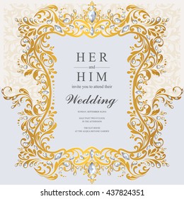 Wedding card, invitation card, or card with abstract background. Islam, Arabic, Indian, Dubai.