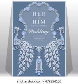 Wedding card, invitation card, or card with abstract background. Islam, Arabic, Indian, Dubai.