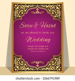 Wedding card, invitation card, or card with abstract background.Perfect cards for any other kind of design, birthday and other holiday, medallion, indian, arabic,dubai.