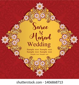 Wedding card, invitation card, or card with abstract background.Template frame. Perfect cards for any other kind of design, birthday and other holiday, medallion, indian, arabic,dubai.