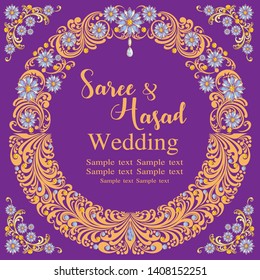 Wedding card, invitation card, or card with abstract background.Template frame. Perfect cards for any other kind of design, birthday and other holiday, medallion, indian, arabic,dubai.

