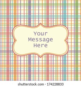 Wedding card or invitation with abstract  colorful square pattern