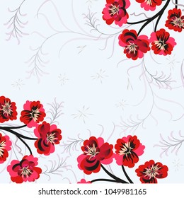 


Wedding card or invitation with abstract floral background.
