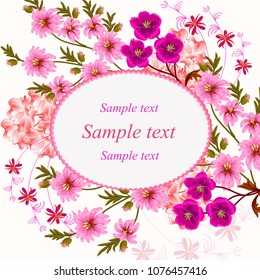 
Wedding card or invitation with abstract floral background.
