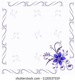 
Wedding card or invitation with abstract floral background.

